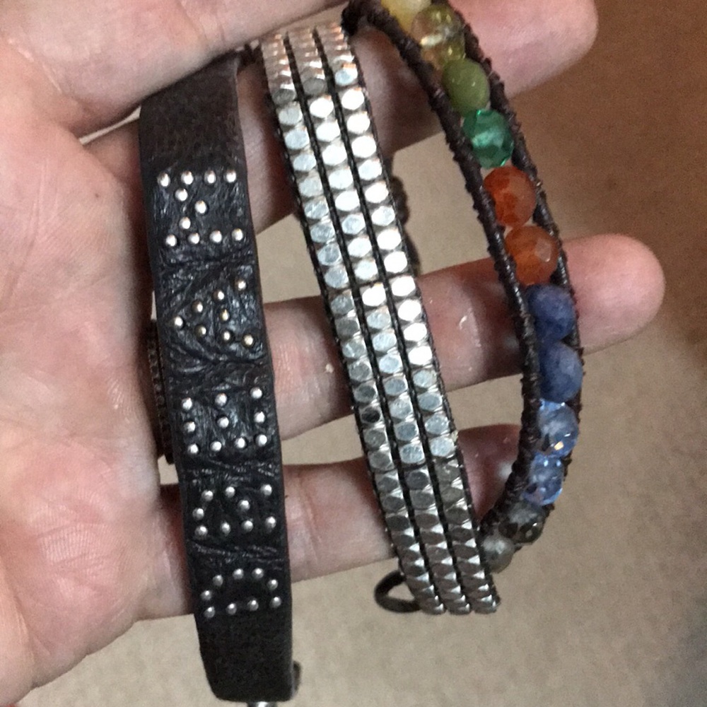 Set of 3 fossil bracelets
